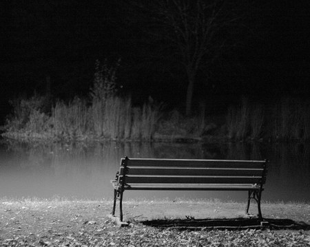 black and white night time photography